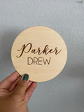 Wood Baby Name Round